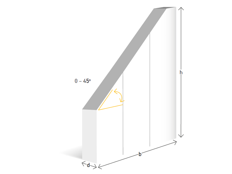 Wanddicke 30,0 – 40,0 cm
